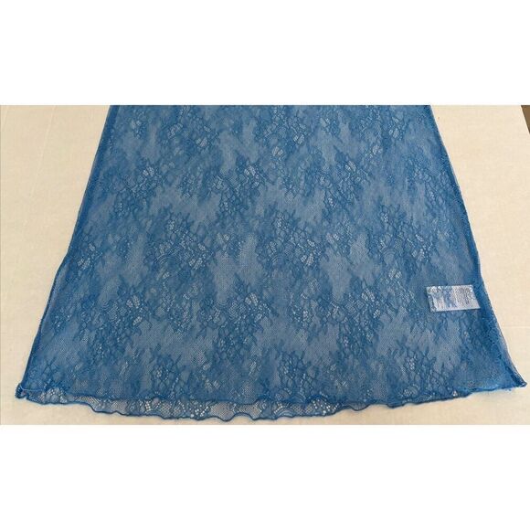 Urban Outfitters Women Sz Small Blue Mesh Lace Maxi Skirt Cover Up - Picture 6 of 10